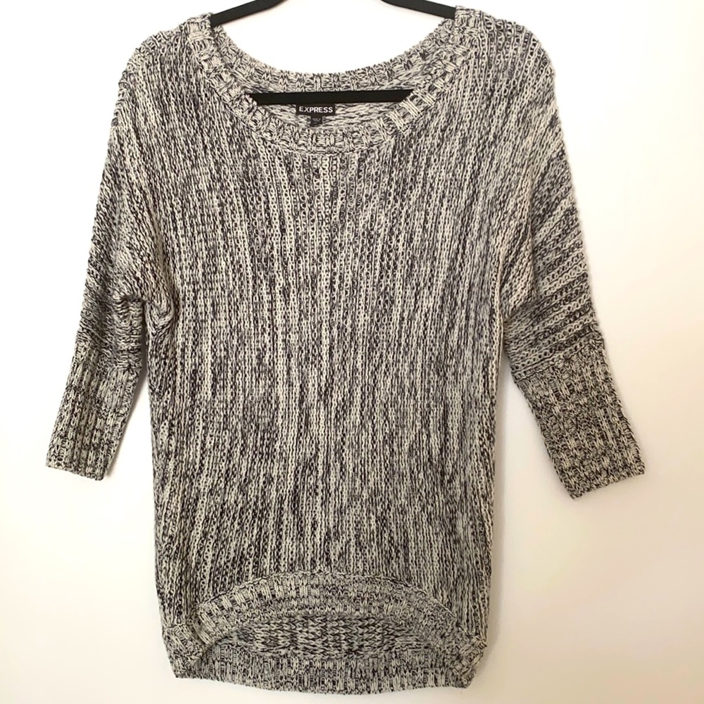 Express Black and White Sweater, Size XS